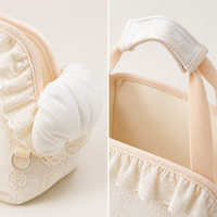 Sac de transport pour animaux de compagnie en dentelle blanche, sac de voyage respirant en maille pour petits chiens et chats, tailles S et M, à porter à la main ou à l'épaule, YAOYUE