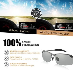 <span class=keywords><strong>Gafas</strong></span> de <span class=keywords><strong>Sol</strong></span> Fotocromáticas para Hombre, Económicas, con Lentes Polarizadas para Exteriores, Protección UV 100%, <span class=keywords><strong>Gafas</strong></span> de <span class=keywords><strong>Sol</strong></span> Metálicas Estilo Espía - Product Image 3