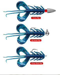 Nouveau design 5cm/1.9g crevettes appâts souples leurre de pêche TPR flottant écrevisses actives salées pour Texas Rigs Jig Ned Split <span class=keywords><strong>Drop</strong></span> <span class=keywords><strong>Shot</strong></span> - Product Image 6