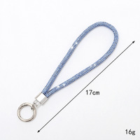 Lanière de téléphone détachable Anti-perte Dragonne Diamants Bling porte-clés Chaîne de corde de téléphone portable pour iPhone 16 pour Samsung
