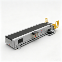 Rampe de levage hydraulique télescopique à 4 sections pour convoyeur à bande, vente chaude, fourniture personnalisée pour la manutention de conteneurs en entrepôt logistique