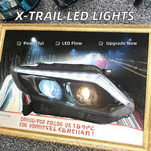 ชุดไฟหน้าอัตโนมัติรุ่นใหม่สำหรับ X-Trail ปี 2014-2016 อัพเกรดเป็น LED Streamer Flicker Projector 2 เลนส์ ไฟหน้ารถยนต์ รับประกัน 1 ปี - Product Image 4