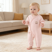 Vêtements pour nouveau-nés en coton, directement de l'usine, motif papillon, respirants, doux, imperméables, kimono pour bébé, barboteuse Kaka Bear pour garçons et filles de 0 à 18 mois