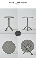 FoShan ensemble chaise et table en plastique propylène monocoque au design moderne pour repas en plein air événements salon maison restaurant