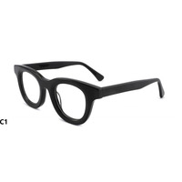 Monture de lunettes tendance unisexe vintage punk en acétate, pour hommes et femmes, montures optiques de prescription