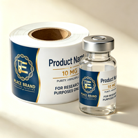 Etiquetas de Vinilo con Textura Metálica Personalizadas (Brillante/Mate/Oro Cepillado) para Frascos de 3/10/30 ml, Adhesivo Fuerte, Cajas Personalizadas a Juego