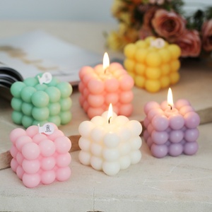 Bougie parfumée en forme de cube <span class=keywords><strong>magique</strong></span>, très vendue à l'international, cadeau souvenir haut de gamme pour Thanksgiving, faite à la main, biologique - Product Image 2