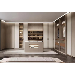 Armadio Moderno di Lusso Minimalista per Camera da Letto, Set Modulare Autoportante in Legno con Spazio <span class=keywords><strong>Salvaspazio</strong></span> per Sala da Pranzo - Product Image 4