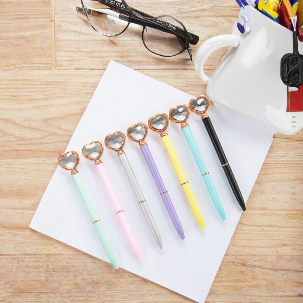 Stationery Set Persol Multicolor Cute Mouse Head Innovative Metal Ballpoint Pen 1.0mm Black Ink Logo Custom Student Gift School