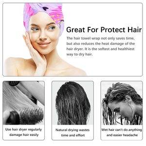 2024ลดกระหน่ำไมโครไฟเบอร์เลิฟยูนิคอร์นหมวกคลุม<span class=keywords><strong>ผม</strong></span>เด็กแบบนุ่มซึมซับได้ดี - Product Image 5