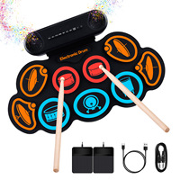 Batterie électronique G7 colorée enroulable, kit d'entraînement pliable et portable, batterie de jazz pour débutants, jeu en silicone