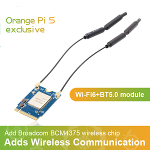 Orange Pi 5 16G + Wi-Fi6/BT5.0 modul + 5V4A tipe-c catu daya + casing logam, RK3588S SSD Gigabit <span class=keywords><strong>Ethernet</strong></span> papan tunggal komputer - Product Image 4