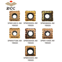 Plaquettes de tournage CNC ZCC U-drill SPMX YB9320 SPMX 07T308 XM en carbure, outils de coupe pour tour, plaquettes U-drill CNC
