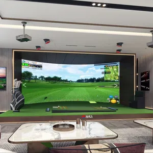 핫 세일 중국 실내 골프 시뮬레이터 발사 모니터 골프 게임 프로젝션 게임
