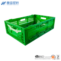 Conteneur en plastique perforé pliable, empilable et emboîtable, économique, recyclable, écologique et ventilé