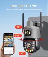 Venta caliente de larga distancia 36x Zoom óptico Lente dual Cámara CCTV Solar 4G Tarjeta SIM AI Alarma Cámara de seguridad con 80W 40AH 444WH