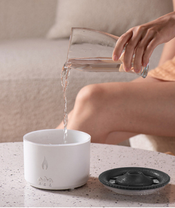 2023 Amaz nuevo 24V ultrasónico volcán vaporizador eléctrico portátil 3D llama Aroma difusor humidificador plástico 200ml uso doméstico - Product Image 4