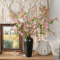 Décoration Florale Artisanale Européenne pour Mariage et Saint-Valentin : Lanterne de Lune, Fleurs Artificielles, Plantes Vertes, Artisanat Décoratif