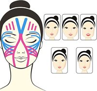 Cinta de kinesiología facial de algodón Premium Adhesión transpirable para estabilidad facial atlética y cuidado diario
