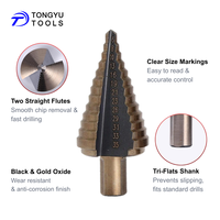 5 pièces 4-35mm HSS jeu de forets étagés, 3-flats tige conique perceuse Unibit cône trou Cutter pour métal bois feuille plastique Tube bricolage