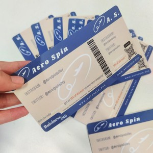 Tùy chỉnh chất lượng hàng đầu sang trọng hãng hàng không Hologram buổi hòa nhạc đục lỗ tổ chức sự kiện thủ công thẻ giấy mã QR máy in vé in - Product Image 3