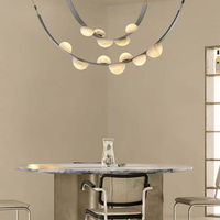 Lustre suspendu en albâtre LED, design minimaliste moderne, pour salle à manger, salon, décoration de la maison, OEM
