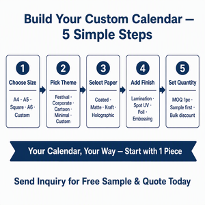 Calendario da Scrivania Mensile di Lusso Personalizzato con Logo, Angoli Arrotondati, Supporto Triangolare in Metallo e Foglio Olografico - Product Image 6
