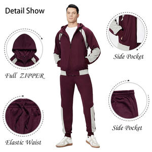 ชุดวอร์มผ้าฝ้ายแบบสวมหัวสำหรับผู้ชายชุดกีฬากลางแจ้งผ้าแห้งเร็วชุดกีฬาคุณภาพสูง - Product Image 4