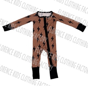 DH ODM Yüksek Kalite Unisex Bebek Bambu Fermuarlı Tulum YKK Çift Yönlü Fermuarlı Her Mevsim Özelleştirilebilir Bedenler 0-3 6-12 Ay - Product Image 3