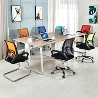Chaise pivotante à structure métallique ergonomique, chaise de bureau en maille avec hauteur réglable