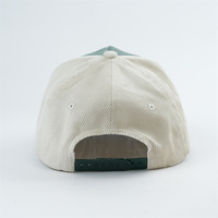 Verschillende Toon Corduroy 5 Panel Trucker Hoeden Met Beige Mesh, Snap Back Gesp Mesh Caps Overeenkomen Met De Rand Kleur