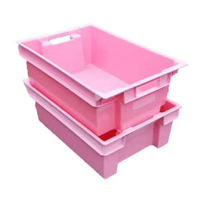 Thùng nhựa đựng hải sản hình chữ nhật màu xanh, có thể xếp chồng, gấp gọn - Product Image 6