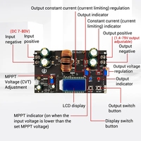 Zk-SJ20 Module d'alimentation abaisseur haute puissance 300W prend en charge l'entrée solaire MPPT 7V-80V sortie 1.4V-79V Kits de modules électroniques