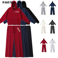 PASUXI Survêtements de Sport Personnalisés pour Hommes, Printemps-Automne, Haut de Gamme Tendance, Coupes Ajustées, Décontractés pour Gym et Fitness, Ensembles en Satin Respirant Imprimé
