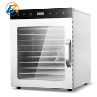 Industriële Fruit Drogen Voedsel Droger 10 Trays Rvs Fruit Groente Vlees Droger Voedsel Dehydrator