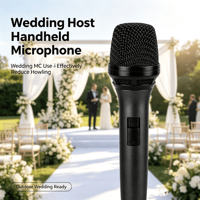 Microphone dynamique cardioïde professionnel en alliage d'aluminium, haute sensibilité, voix claire, pour intérieur/extérieur, mariages, fêtes, animateurs