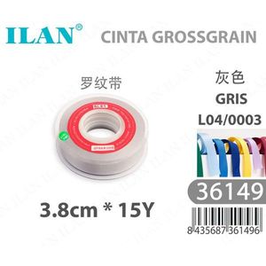 Nastro Ilan 3,8 cm 15Y Grigio per Artigianato - Product Image 3