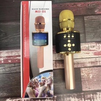 Microphone de karaoké sans fil Bluetooth Tai Li MD01 avec lumières LED, portable, à condensateur, promotionnel, prix abordable, modèle 2019, vente chaude