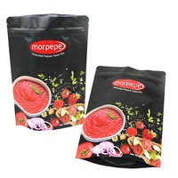 Fenêtre transparente 250g épices assaisonnement sac d'emballage papier d'impression personnalisé Stand Up sacs d'emballage alimentaire pour assaisonnement