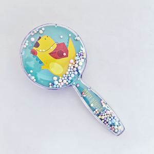 Per bambini regali per dinosauro rotondo <span class=keywords><strong>spazzola</strong></span> per capelli Anti Nudos cura dei capelli lisci sfera di cristallo in plastica trasparente - Product Image 6