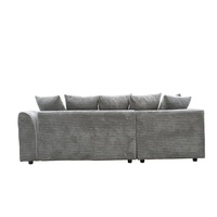 Ensemble de Canapés Turcs Moderne en Tissu Gris en Forme de L