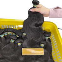 Berrys Extensions de cheveux Body Wave, brésiliens vierges bruts, non traités, cuticules alignées, pré-étirés, pré-épilés, sans colle, naturels, soyeux et doux