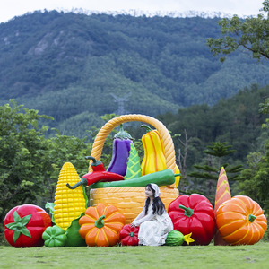 Sculpture d'art alimentaire en résine pour extérieur, modèle de panier de fruits et légumes personnalisé, réalisme artistique, couleur personnalisée, cadeau d'entreprise - Product Image 4