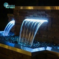 Cascade murale en acier inoxydable Water Faery pour piscine, durable et résistante à la rouille, utilisation en extérieur