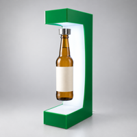 Support d'affichage magnétique pour bouteille, flotteur lumineux LED pour bouteille de bière, rotation à 360°, espace libre de 3 cm pour bar et hôtel