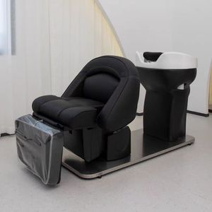 Fauteuil de lavage électrique réglable fabriqué en usine pour salons de coiffure et barbiers – Lit de lavage rotatif pratique - Product Image 1