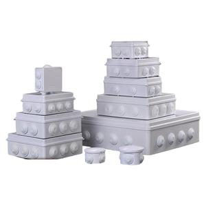50x50mm IP65 <b>Waterproof</b> Round Junction <b>Box</b> ABS Plastic Pre-drilled 4 Holes with Rubber Plugs Outdoor <b>Electrical</b> Enclosure - Product Image 6