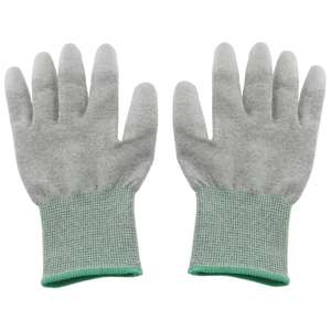 تخصيص مكافحة ساكنة قفازات مشغولة تريكو الأبيض بو ESD ألياف الكربون أعلى صالح العمل قفازات - Product Image 3