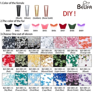 Limpiador de <span class=keywords><strong>pestañas</strong></span> con mango de purpurina de doble cabeza personalizado, champú de baño, espuma de lavado, cepillo de limpieza esponjoso para extensión de <span class=keywords><strong>pestañas</strong></span> - Product Image 6