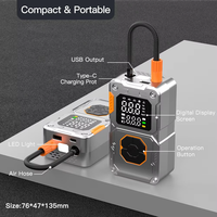 Pompe à air sans fil 150 PSI 4000 mAh pour vélos, voitures et motos, avec batterie externe et lumière d'urgence en plastique